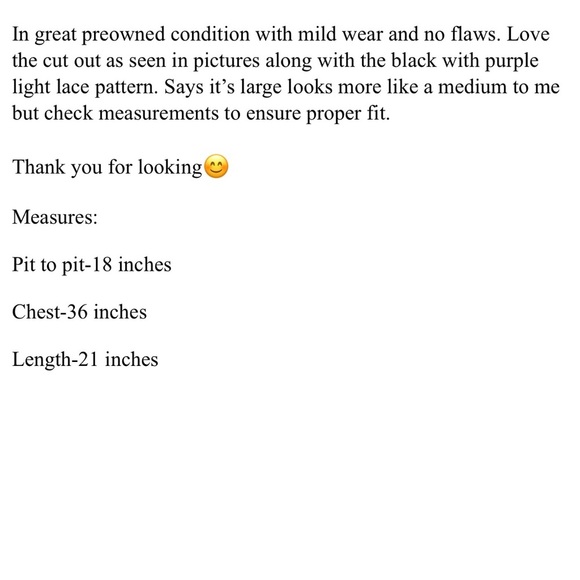 Vintage 90s Gitano Babydoll Shirt Size Large Medium Lace Cut Out - Picture 6 of 6